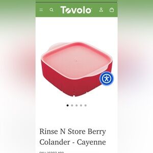 Berry Rinse & Store Colander Food Storage Container